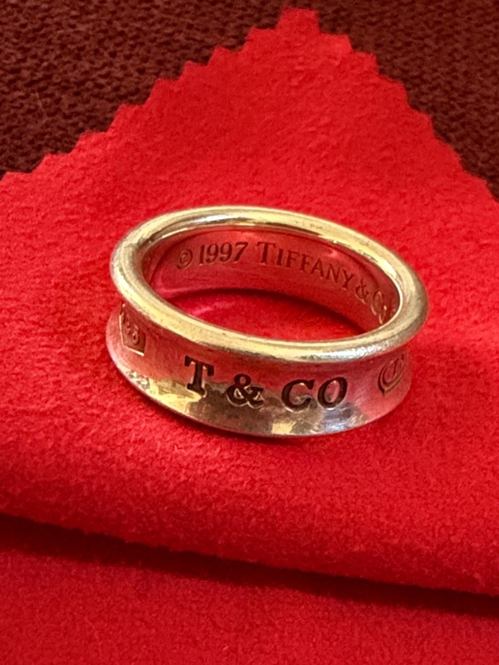Tiffany & Co. Sterling Silver Ring with Engraving
